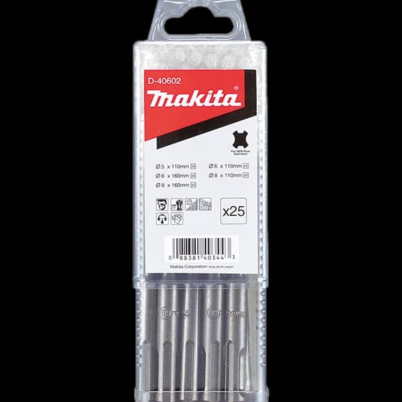 Makita (D-40602) Набір бурів SDS-Plus 25 шт