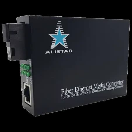 ALISTAR X5G 1G 10/100/1000BASE-T RJ-45 - 1000BASE-LX 1SM WDM SC 20KM TX1550/RX1310nm Медіаконвертор